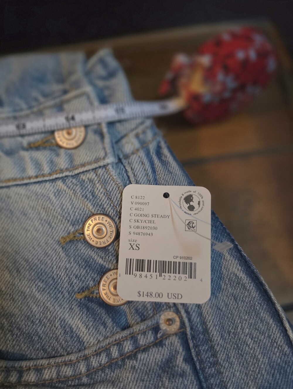 NWT We The Free Good Luck Barrel Overalls By Free People in Going Steady - Picture 10 of 10